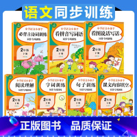[正版]2021新版二年级下册语文同步训练全套7本小学语文二2年级专项训练看拼音写词语看图说话写话训练字词句篇阅读理解专