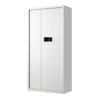 缑氏指纹电子保密柜钢制密码文件柜档案柜矮柜资料柜办公柜通门白色:钥匙指纹锁