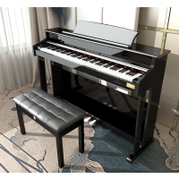 莫森(MOSEN)智能电钢琴MS-106P黑色重锤电钢琴 数码钢琴88键 全新款+琴架+三踏板+配件大礼包