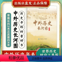 [正版]中外历史长河图 历史知识入门中外对比 世界各国大事件同步对比年表 速记学生地图工具书中外大事年表 一张图读懂