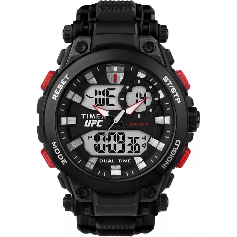 天美时(Timex)UFC联名男士石英电子多功能防水运动手表50米代购正品腕表
