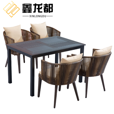 鑫龙都休闲桌椅1.2m套