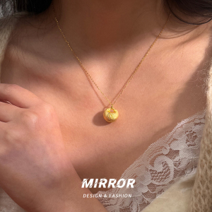 925纯银胖福吊坠项链女复古简约锁骨链国风个性轻奢高级感送女朋友老婆情人节七夕生日礼物