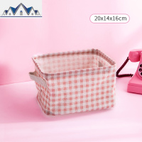 桌面布艺收纳筐北欧风创意零食杂物置物篮框筐网红可爱宿舍ins风 三维工匠收纳篮