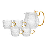 康宁(VISIONS) 龙麟茶具套装(1茶壶600ml+4茶杯120ml)