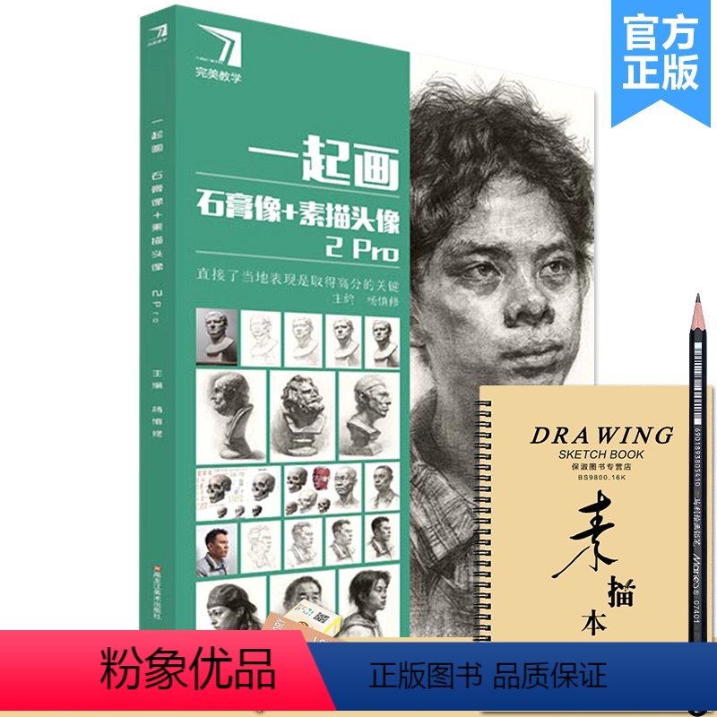 [正版]一起画石膏像素描头像2pro 2022完美教学杨慎修