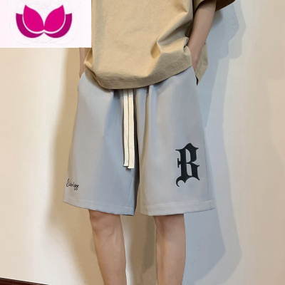 七斓美式短裤男生夏季潮牌运动篮球裤宽松百搭休闲裤子高街直筒五分裤