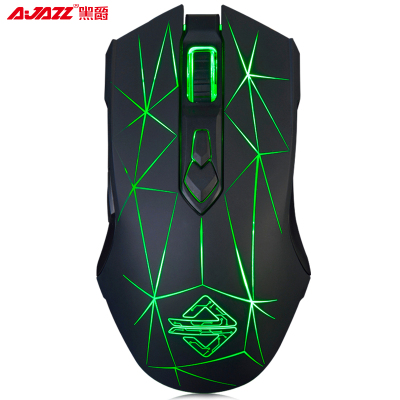 黑爵（AJAZZ）AJ52电竞鼠标星辰黑游戏办公笔记本USB有线吃鸡鼠标