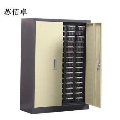 苏佰卓文件柜抽屉式工具收纳盒75抽透明带门小号抽屉