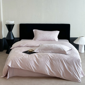 彼加曼 BGM-T2547 100S长绒棉大提花床饰套件-藕粉(被套200*230cm)