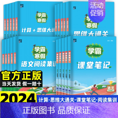 [数学]计算思维大通关 人教版 小学二年级 [正版]2024学霸的寒假衔接作业小学一二三四五六年级上下册学霸预科班课堂笔