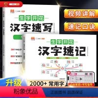 生字开花汉字速记2本套 小学通用 [正版]2023生字开花小学思维导图汉字速记+汉字速写小学生语文一二三四五六年级上下册