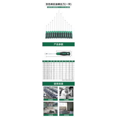 长鹿 Changlu CL510955 双色柄抗油螺丝刀5*200一字