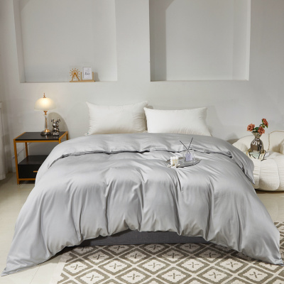 天山柔60支贡缎长绒棉纯色单品被套