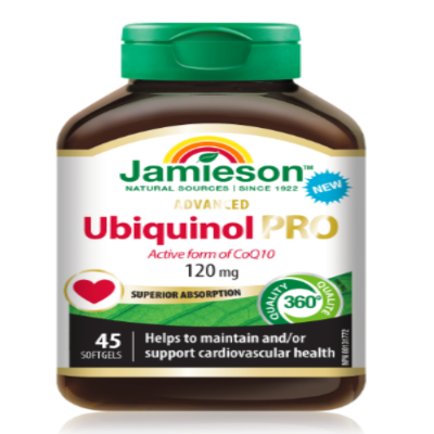 Jamieson健美生进口辅酶q10长期熬夜备孕软胶囊进口45粒 效期26年8月