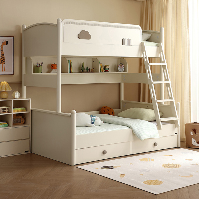 全友家居 青少年床简约现代高低子母床次卧室双人床多功能储物二孩床