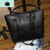 包包2019新款女包潮流编织包大容量单肩包时尚休闲托特包简约大包NEW LAKE女士单肩包