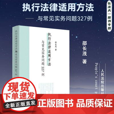 2024新书 执行法律适用方法与常见实务问题327例 邵长茂 著 人民法院出版社 9787510939792