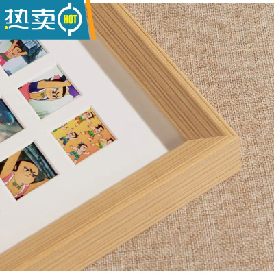 敬平画框九宫格diy相框定制实木挂墙情侣闺蜜生日七夕创意礼物 原木色实木框 大48宫格[相框40*50cm]