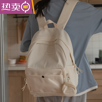 NEWLAKE花曦家书包简约ins日系女大学生百搭原创双肩包小众背包女夏旅行