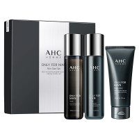韩国AHC男士护肤套装礼盒黑豆水乳套装护肤品保湿控油祛痘水乳护肤礼盒洁面三件套