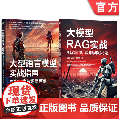 套装 大模型RAG实战RAG原理 应用与系统构建+大型语言模型实战指南 应用实践场景落地 套装全2册 大型语言模型R