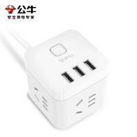 公牛(BULL)魔方智能USB插座 白色魔方总控开关USB插座 全长1.5米 GN-U303U(单位:个)