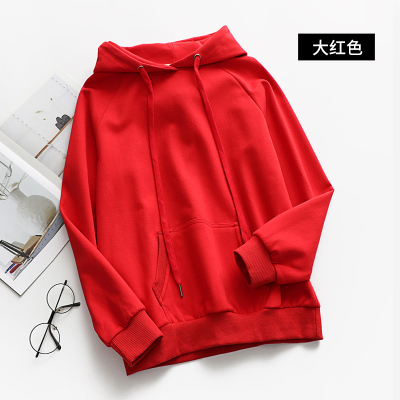 语娄chic卫衣女连帽宽松韩版潮大码学生原宿BF长袖短款纯色上衣外套潮2021大码女装