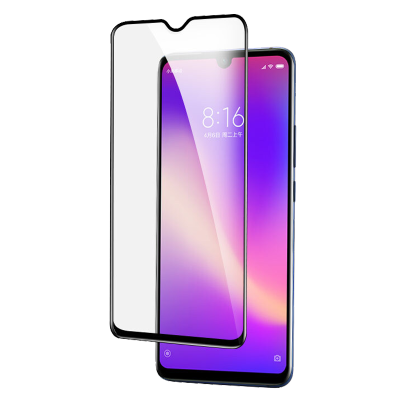 [买2送磨砂壳]轻万适用红米note8钢化膜全屏黑色高清透明防摔贴膜redmi手机保护膜全玻璃