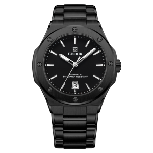 探索者系列男士自动机械表黑骑士夜光防水钢带手表送男友礼物 潮酷黑 36590216