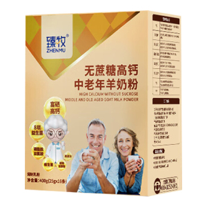 臻牧益生菌牛磺酸全脂富硒无蔗糖高钙中老年羊奶粉400g*1盒