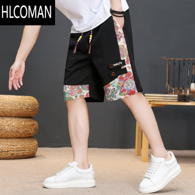 HLCOMAN2025新款国潮运动短裤男夏季中国风潮牌五分裤青少年潮流休闲裤子