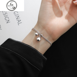 925纯银铃铛手链日韩简约灵动双层网红ins饰品闺蜜 JiMi 925银铃铛手链