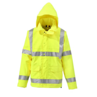 CMCBRIGHT 经典高警示反光雨衣 环卫施工工地汽车交通安全警示衣 006012Y 荧光黄 XL