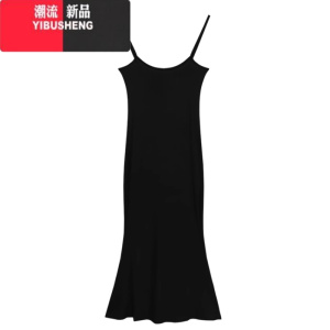 YIBUSHENG法式气质高级性感显胸吊带连衣裙女季新款辣妹修身鱼尾长裙子
