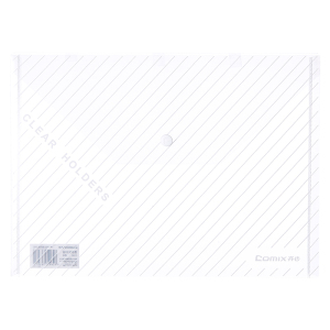 齐心(COMIX) C330 A4 透明按扣 白色 文件袋 (单位:个) 白色