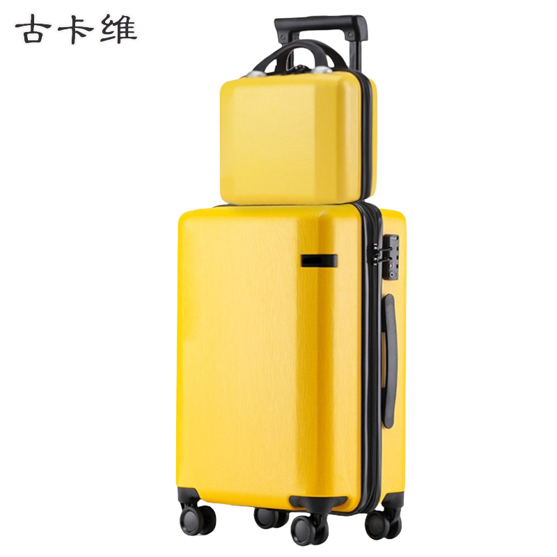 古卡维 子母行李箱 黄色22寸拉链款2001TC