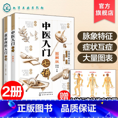 [正版]2册 零基础学中医系列 中医入门七讲 黄帝内经白话解 零基础学中医理论基础 中医临床应用经典书籍 中医基础知识