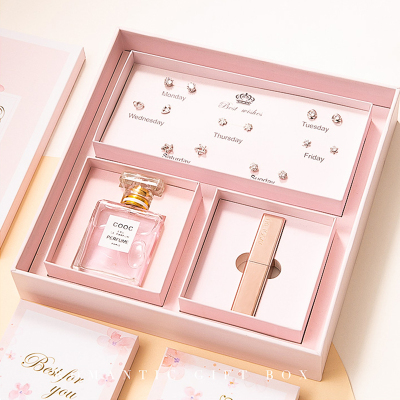 瑞仕兹情人节送女友老婆浪漫爱情给的实用惊喜ins网红少女心韩版气质小巧可爱耳环一周套装生日礼物送闺蜜38女神节礼物