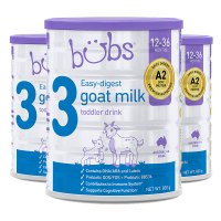 3罐装-海外直邮-原装进口澳洲bubs贝儿 婴幼儿儿童配方羊奶粉3段(12-36月)800g