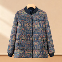 妈妈装轻薄羽绒棉内胆外穿小棉衣棒球领中老年女冬季宽松保暖外套