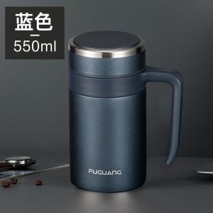 富光保温杯男女办公室商务泡茶杯带把手柄不锈钢家用便携水杯刻字