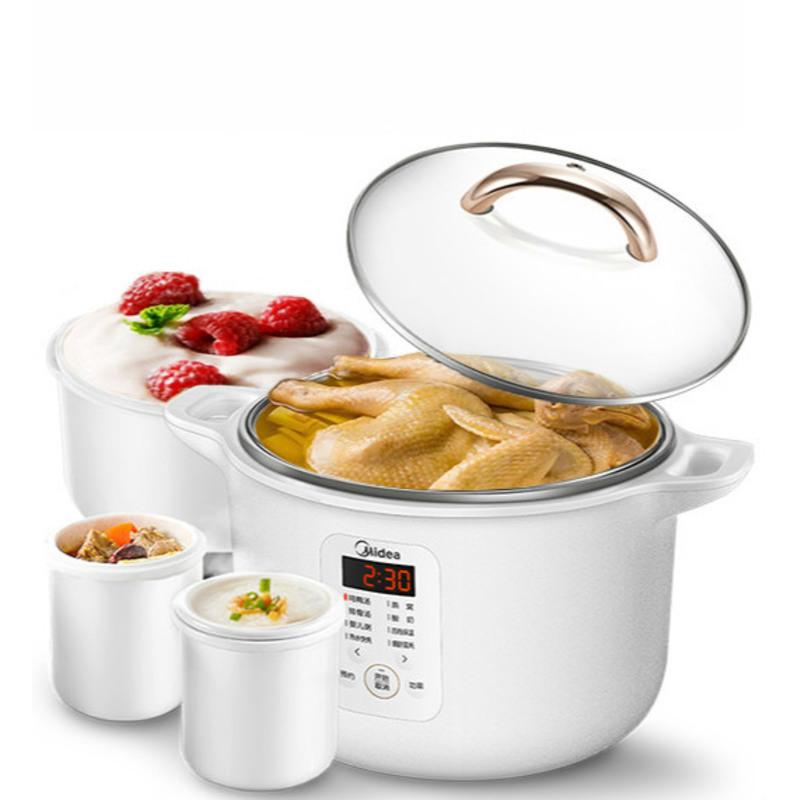 美的电炖锅电炖盅煮粥锅双炖锅炖汤锅4.