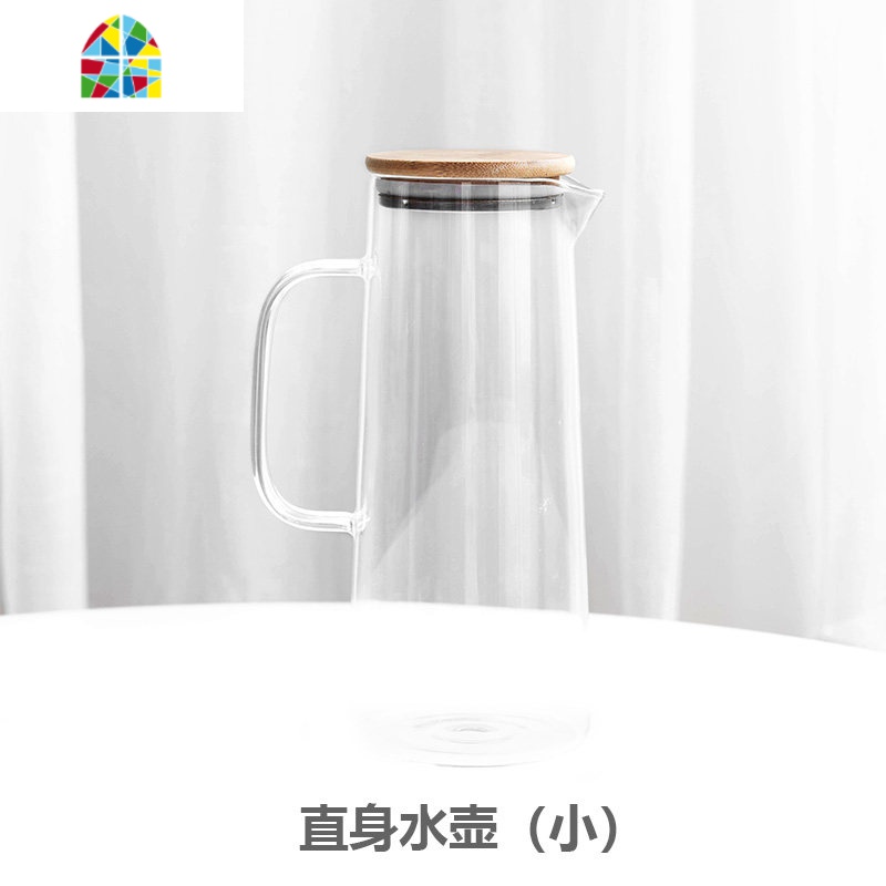 北欧ins冷水壶玻璃可高温家用凉白开水杯凉水壶防爆大容量套装 FENGHOU 锤纹水壶(小)+四杯