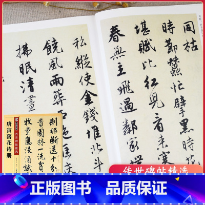 [正版]传世碑帖精选彩色本第四辑 唐寅落花诗册 行书书法毛笔字贴初学者毛笔字帖入门练习 历代老碑帖法书选名品系列书法拓
