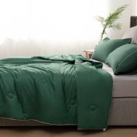 美帮汇60支长绒棉空调被素夏季全棉薄被全棉夏凉被月色青澜绿