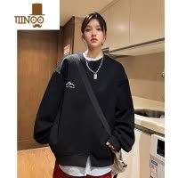 YANXU假开衫卫衣男秋季新款美式复古潮牌休闲痞帅百搭宽松学生外套