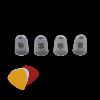 钢琴防折指指套弹吉他防痛护手指尤克里里拨片套硅胶古筝女生儿童3S+1XS送礼品+盒子