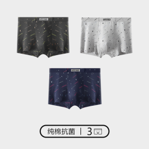 花花公子男士内裤男生纯棉四角抑菌透气夏季平角短裤男款2025新款