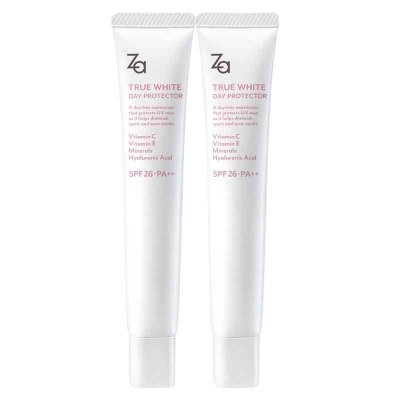 Za/姬芮美白隔离防晒霜SPF26提亮防晒遮瑕妆前乳打底霜学生防晒隔离轻薄保湿自然提亮35g*2支装